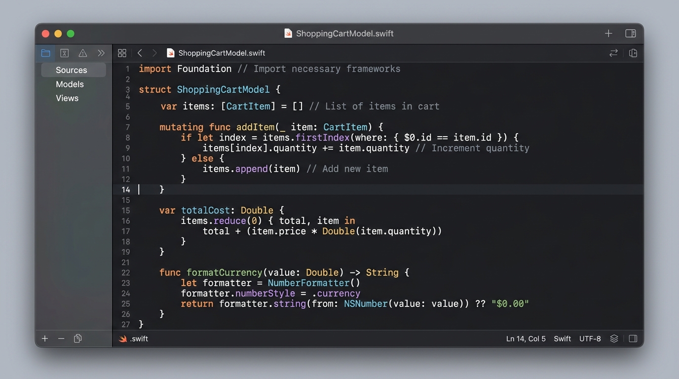 Swift Code Screenshot